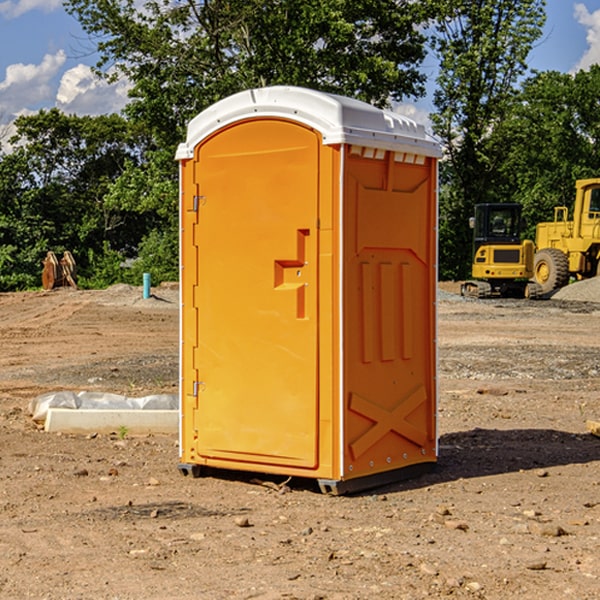 how often are the portable restrooms cleaned and serviced during a rental period in Sandy Hook MS